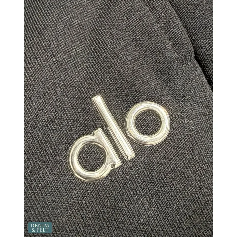 ALO Yoga Accolade Sweat Shorts‎ Black Athleisure Lounge Minimalist Elastic Waist